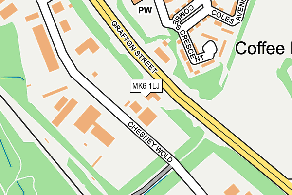 MK6 1LJ map - OS OpenMap – Local (Ordnance Survey)