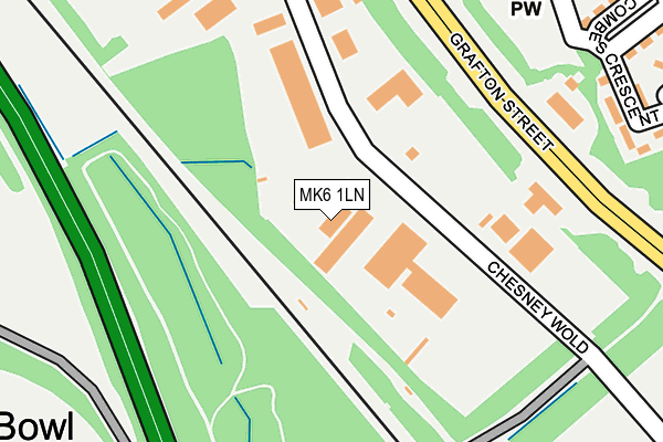 MK6 1LN map - OS OpenMap – Local (Ordnance Survey)