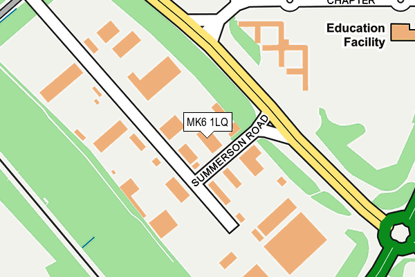 MK6 1LQ map - OS OpenMap – Local (Ordnance Survey)