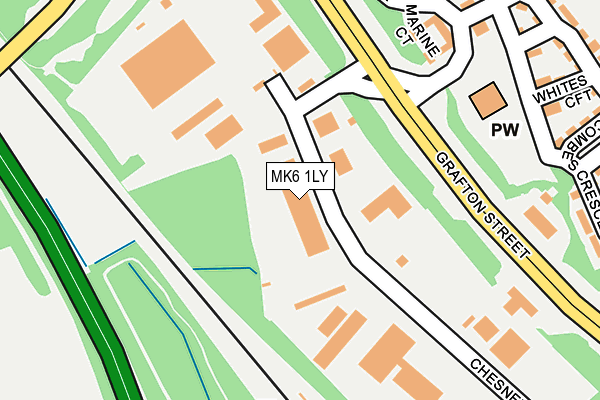 MK6 1LY map - OS OpenMap – Local (Ordnance Survey)