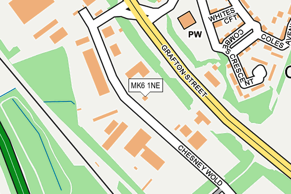 MK6 1NE map - OS OpenMap – Local (Ordnance Survey)
