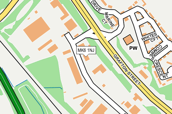 MK6 1NJ map - OS OpenMap – Local (Ordnance Survey)