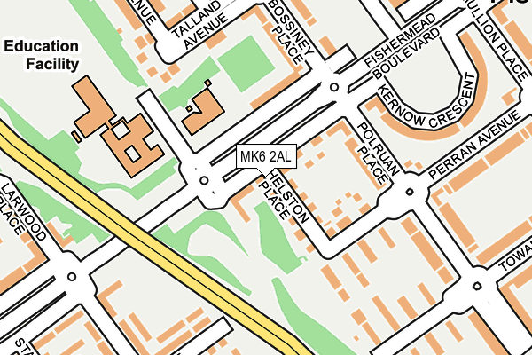 MK6 2AL map - OS OpenMap – Local (Ordnance Survey)