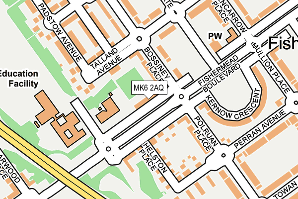 MK6 2AQ map - OS OpenMap – Local (Ordnance Survey)