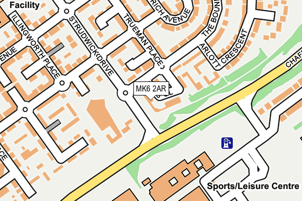 MK6 2AR map - OS OpenMap – Local (Ordnance Survey)