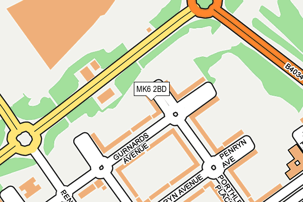 MK6 2BD map - OS OpenMap – Local (Ordnance Survey)