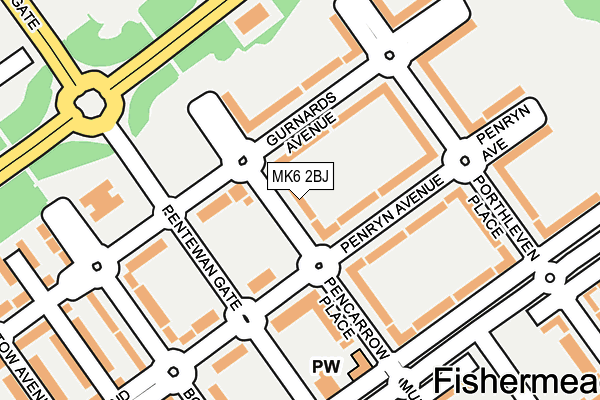 MK6 2BJ map - OS OpenMap – Local (Ordnance Survey)