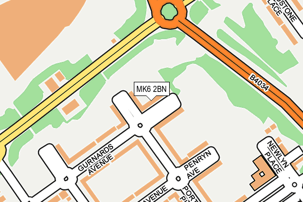 MK6 2BN map - OS OpenMap – Local (Ordnance Survey)