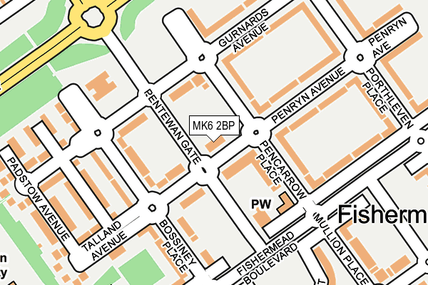 MK6 2BP map - OS OpenMap – Local (Ordnance Survey)