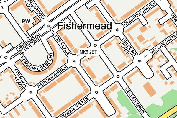 MK6 2BT map - OS OpenMap – Local (Ordnance Survey)