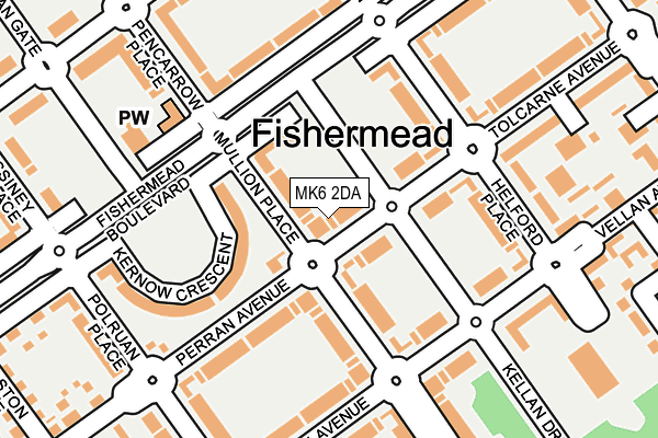 MK6 2DA map - OS OpenMap – Local (Ordnance Survey)