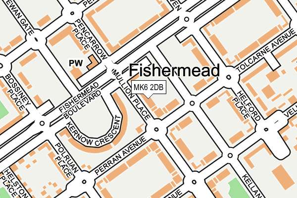 MK6 2DB map - OS OpenMap – Local (Ordnance Survey)