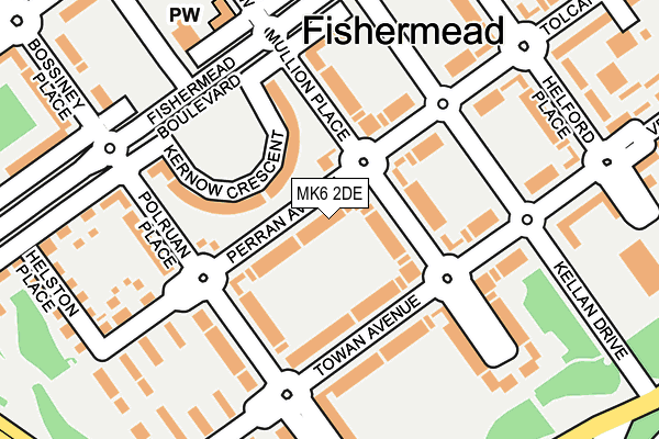 MK6 2DE map - OS OpenMap – Local (Ordnance Survey)