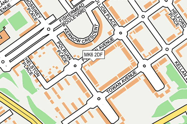 MK6 2DF map - OS OpenMap – Local (Ordnance Survey)