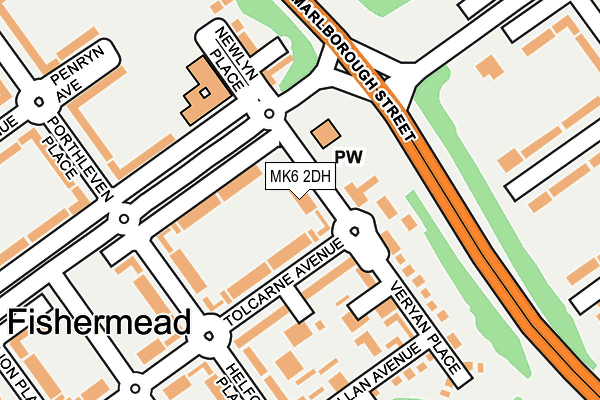 MK6 2DH map - OS OpenMap – Local (Ordnance Survey)