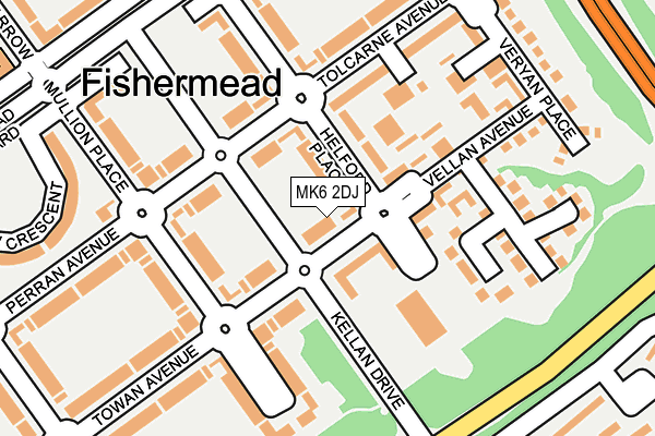 MK6 2DJ map - OS OpenMap – Local (Ordnance Survey)