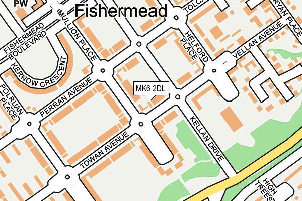 MK6 2DL map - OS OpenMap – Local (Ordnance Survey)