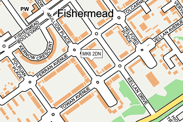 MK6 2DN map - OS OpenMap – Local (Ordnance Survey)