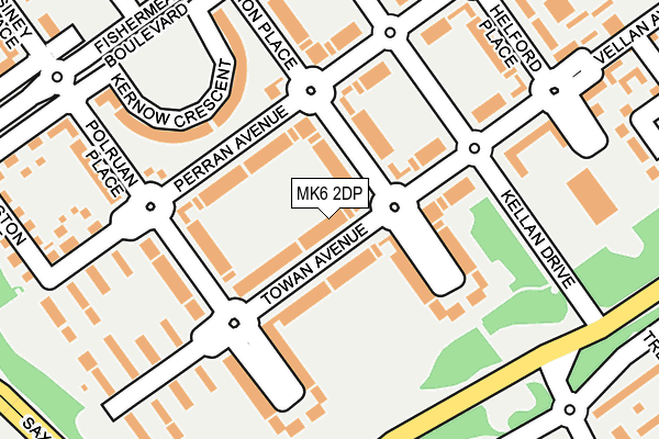 MK6 2DP map - OS OpenMap – Local (Ordnance Survey)