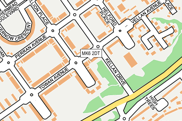MK6 2DT map - OS OpenMap – Local (Ordnance Survey)