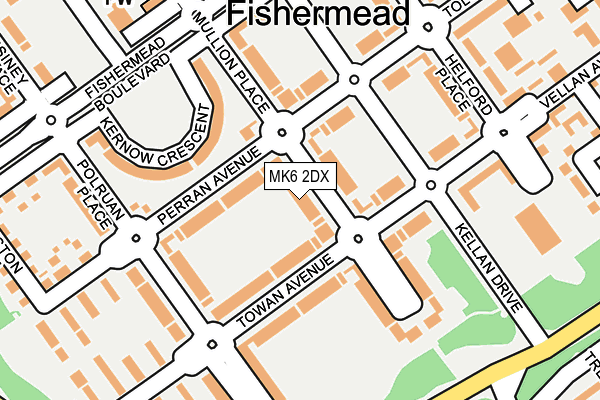 MK6 2DX map - OS OpenMap – Local (Ordnance Survey)