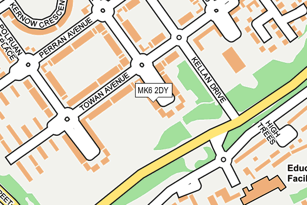 MK6 2DY map - OS OpenMap – Local (Ordnance Survey)