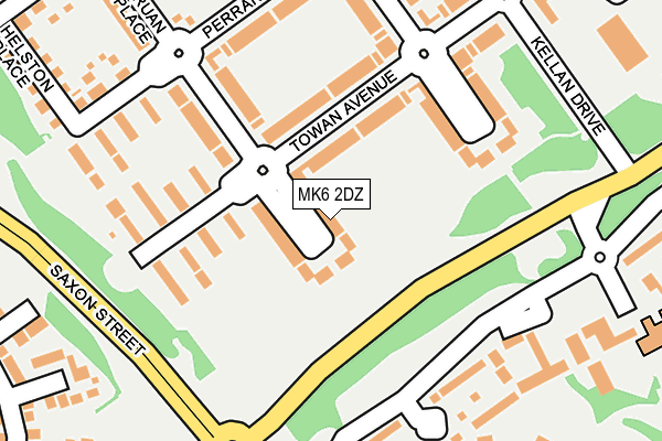 MK6 2DZ map - OS OpenMap – Local (Ordnance Survey)