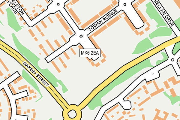 MK6 2EA map - OS OpenMap – Local (Ordnance Survey)