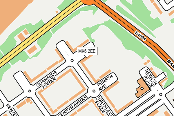 MK6 2EE map - OS OpenMap – Local (Ordnance Survey)
