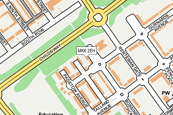 MK6 2EH map - OS OpenMap – Local (Ordnance Survey)