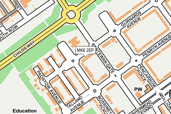 MK6 2EP map - OS OpenMap – Local (Ordnance Survey)