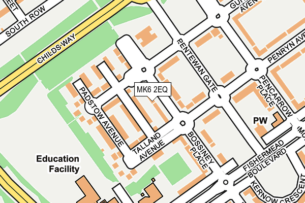 MK6 2EQ map - OS OpenMap – Local (Ordnance Survey)