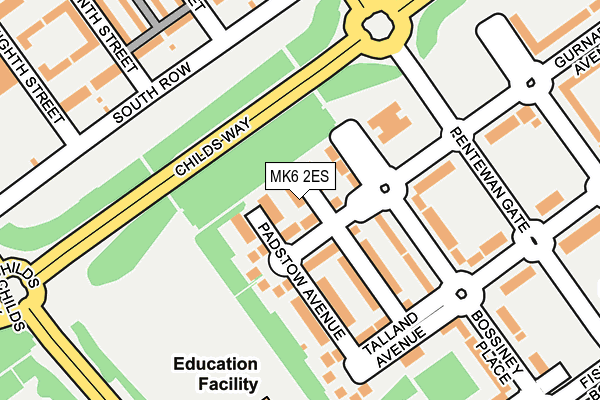 MK6 2ES map - OS OpenMap – Local (Ordnance Survey)