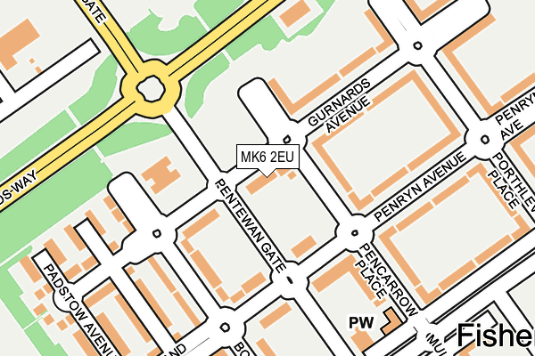 MK6 2EU map - OS OpenMap – Local (Ordnance Survey)