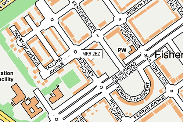 MK6 2EZ map - OS OpenMap – Local (Ordnance Survey)