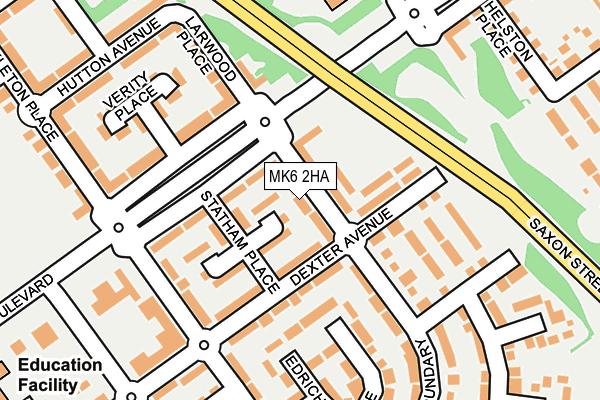 MK6 2HA map - OS OpenMap – Local (Ordnance Survey)