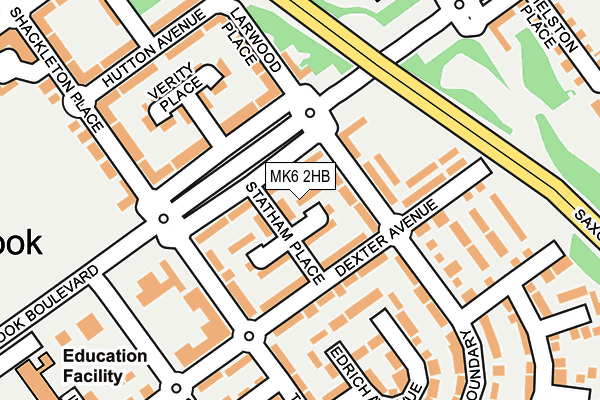 MK6 2HB map - OS OpenMap – Local (Ordnance Survey)
