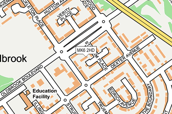 MK6 2HD map - OS OpenMap – Local (Ordnance Survey)