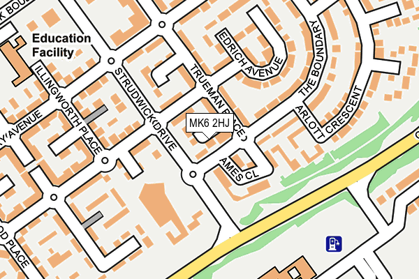 MK6 2HJ map - OS OpenMap – Local (Ordnance Survey)