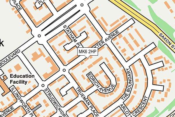 MK6 2HP map - OS OpenMap – Local (Ordnance Survey)