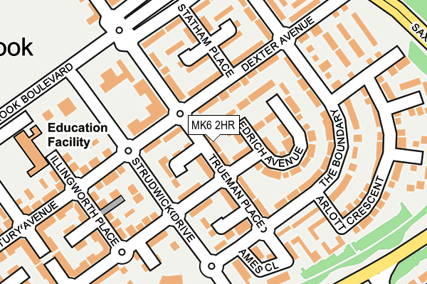 MK6 2HR map - OS OpenMap – Local (Ordnance Survey)