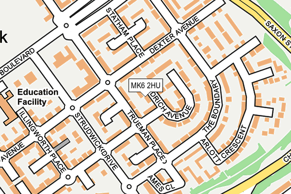 MK6 2HU map - OS OpenMap – Local (Ordnance Survey)