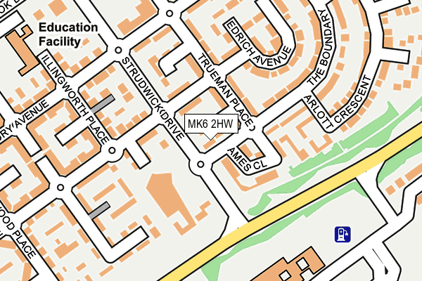 MK6 2HW map - OS OpenMap – Local (Ordnance Survey)