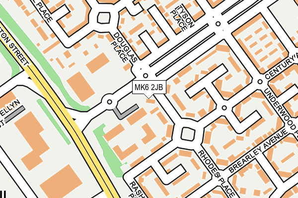 MK6 2JB map - OS OpenMap – Local (Ordnance Survey)
