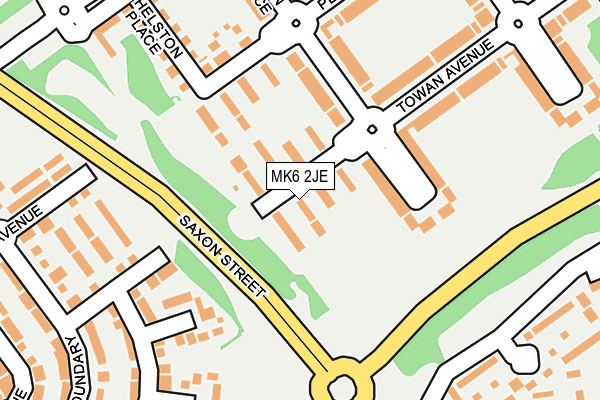 MK6 2JE map - OS OpenMap – Local (Ordnance Survey)