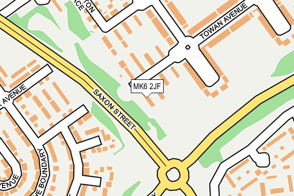 MK6 2JF map - OS OpenMap – Local (Ordnance Survey)