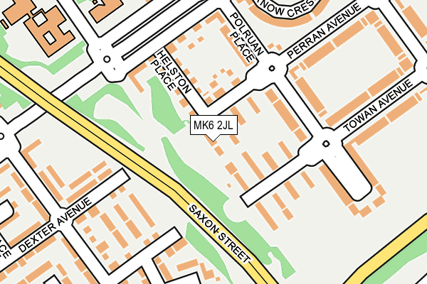 MK6 2JL map - OS OpenMap – Local (Ordnance Survey)