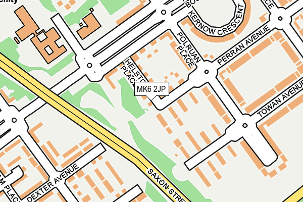 MK6 2JP map - OS OpenMap – Local (Ordnance Survey)