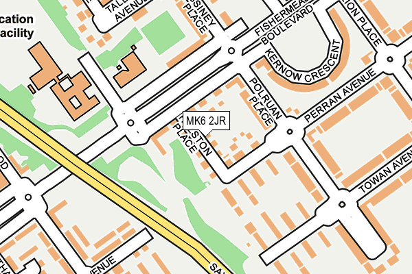 MK6 2JR map - OS OpenMap – Local (Ordnance Survey)