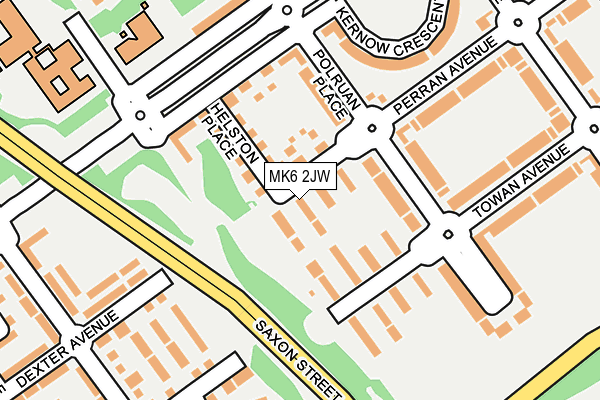 MK6 2JW map - OS OpenMap – Local (Ordnance Survey)